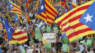 Concentración independentista en Cataluña. Fuente: El País